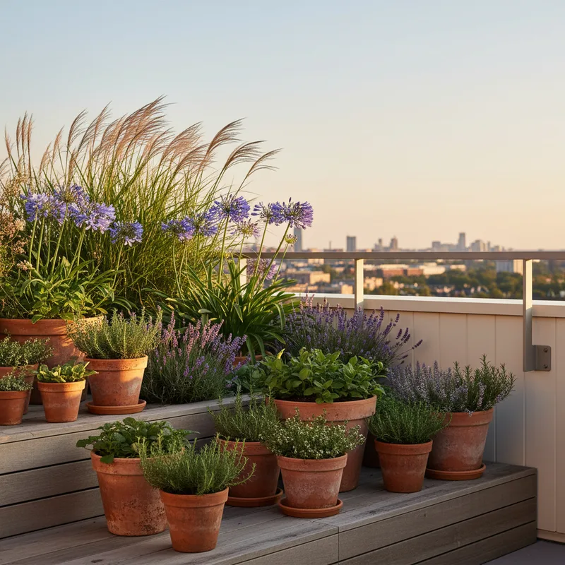 Aménager une terrasse fleurie : choix des plantes, pots et disposition